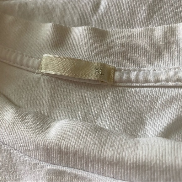 GU Japan sz M Layer Tee White Printed Top Tie Back - Picture 7 of 9